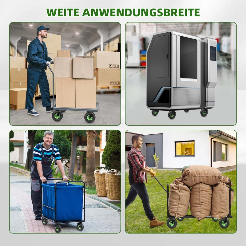 2er-Set Stabil geradeaus 250mm – starr, luftgefüllt, bis 600kg – für Werkstatt & Transportgeräte