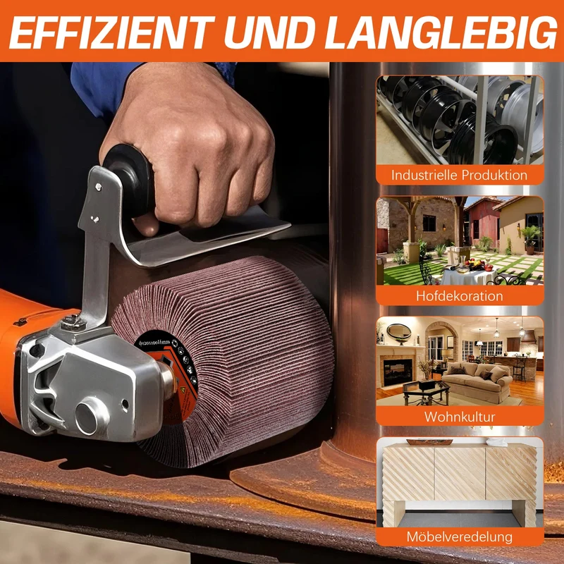 Hochwertige Schleifwalzenbürste aus Siliziumcarbid-Schleifpapier – Effiziente Oberflächenbearbeitung für Metall und Holz