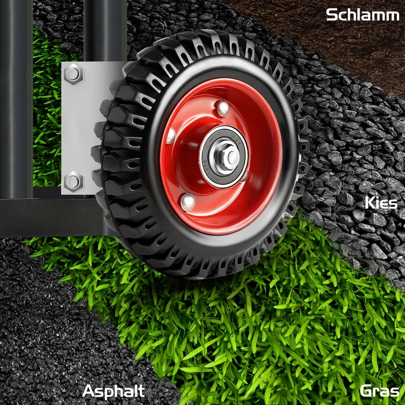 200mm Schwerlast Torrolle, 150kg Torstützrolle für Rundrohr 4–5,2 cm – Gartentor & Einfahrtstor Zubehör