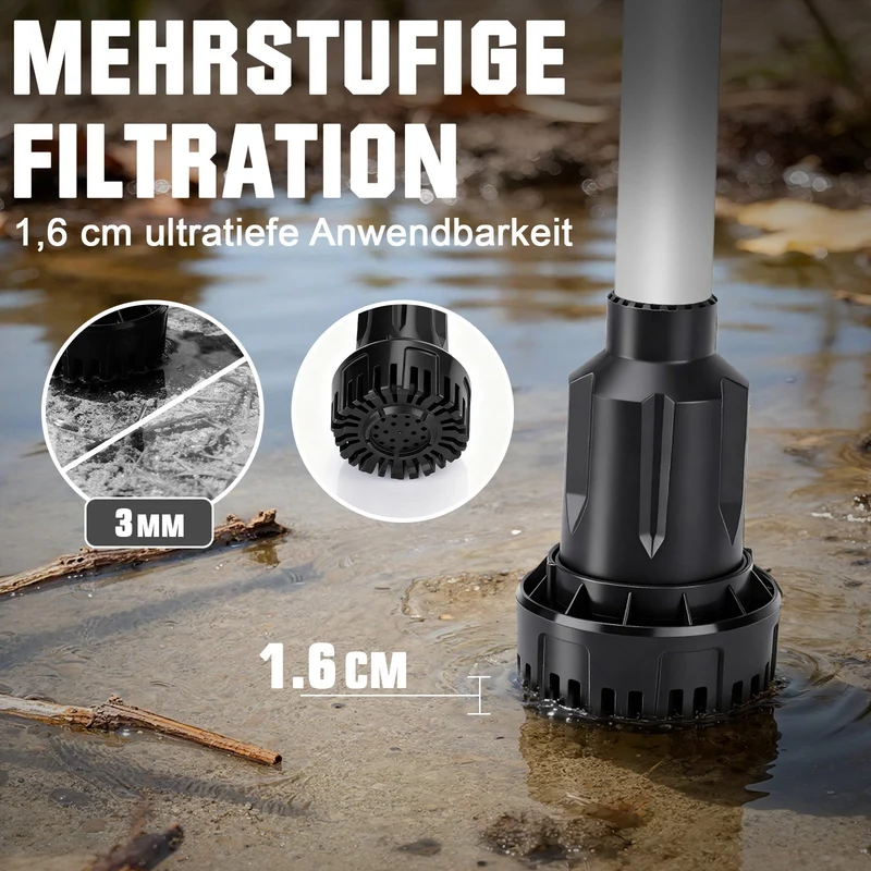 Kabellose Akku Regenfasspumpe – Wassertransferpumpe 50 L/min, 10m Förderhöhe, tragbare 18V Pumpe
