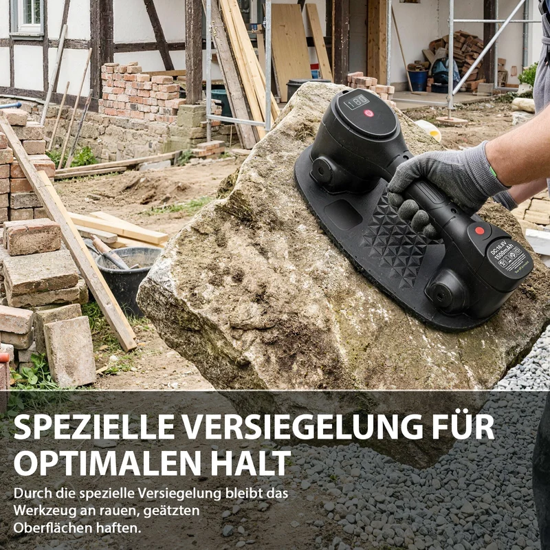 XIIW Profi Akku-Vakuum-Hebegerät mit 2 Akkus | 120 kg Traglast | Elektrischer Saugheber für Fliesen & Glas | Komplett-Set