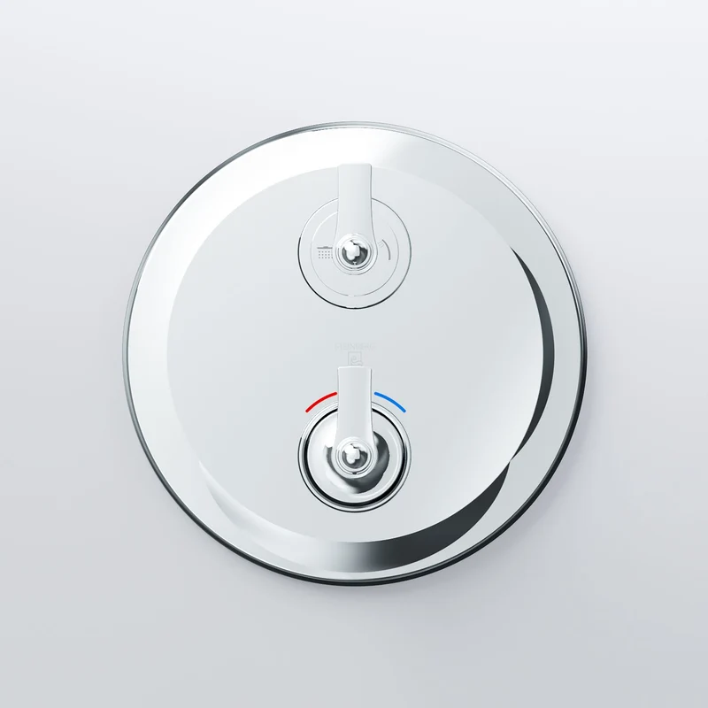 Serie 350 Fertigmontageset für Unterputzthermostat mit 2-Wege-Umsteller