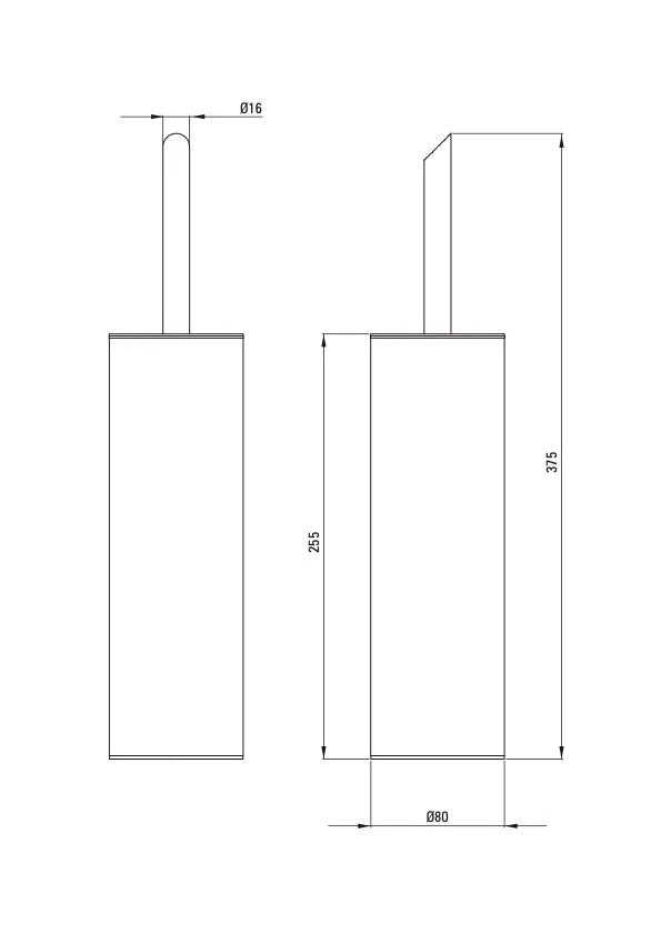 DEANTE Silia Freistehende WC-Bürste // Gold // ADI-Z712