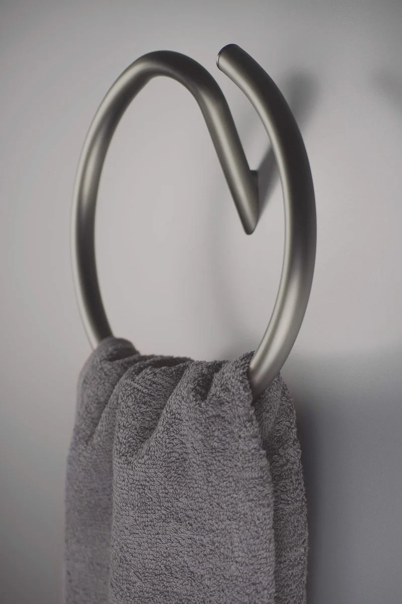 DEANTE Silia Wandhandtuchhalter – Rund // Titanium // ADI-D611