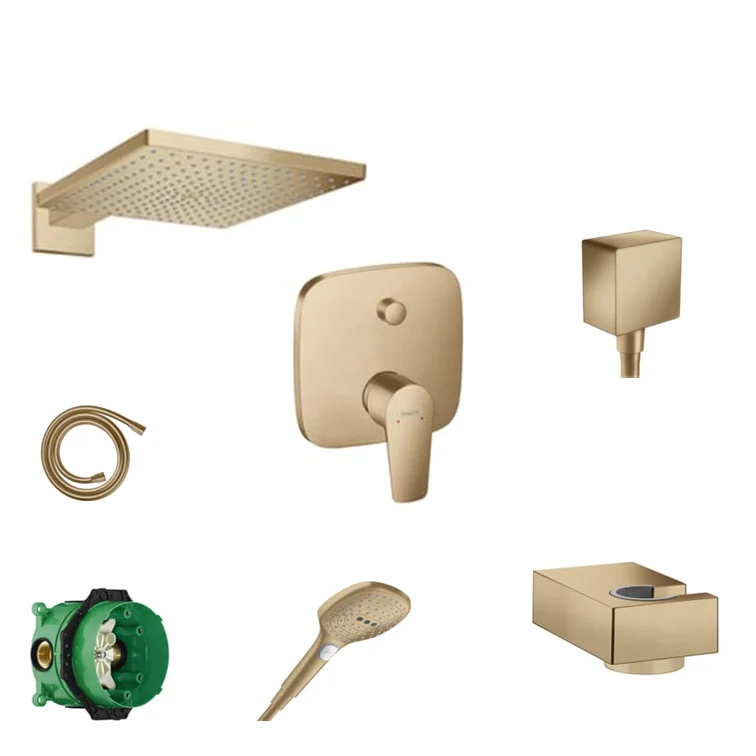 Hansgrohe Unterputz Dusch-Set Talis E Bronze mit Wand- oder Deckenanschluss