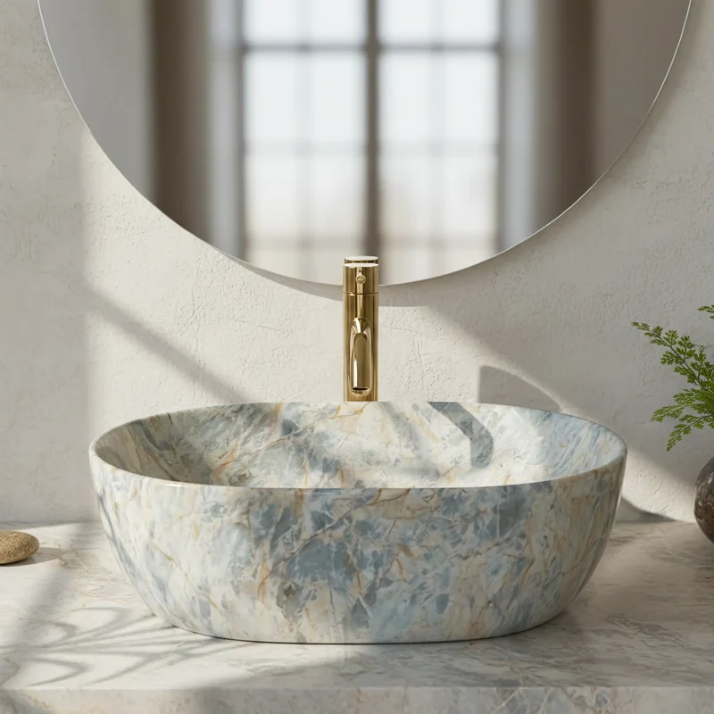 Aufsatzwaschbecken Amelia Ruststone 48x34,5cm