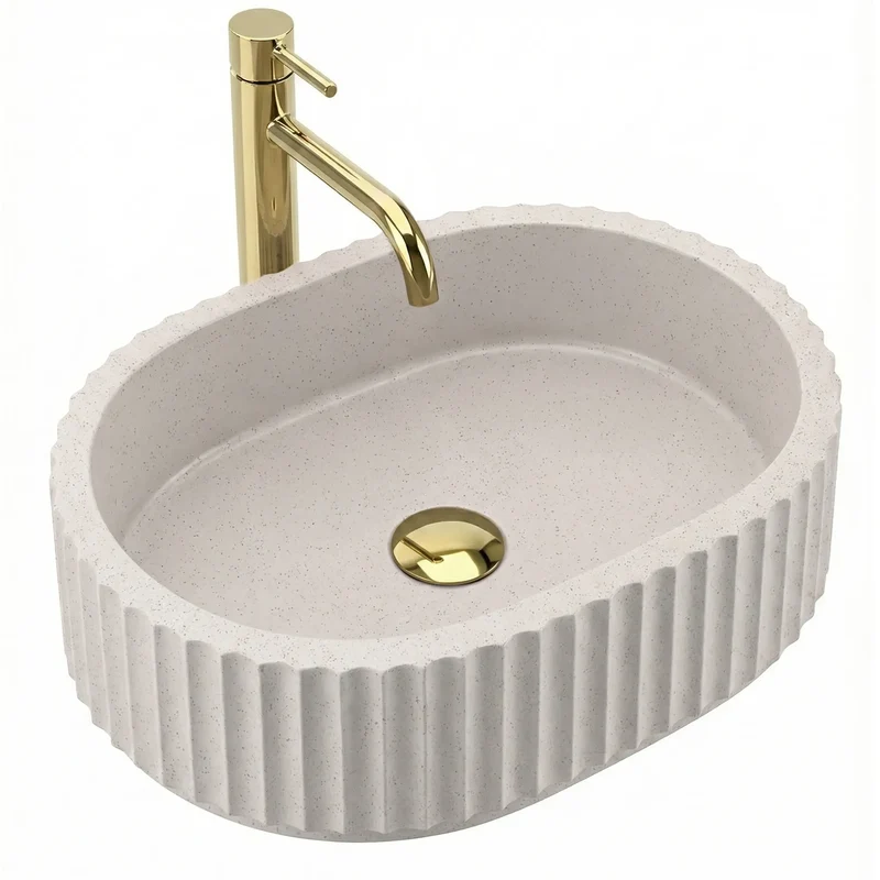 Aufsatzwaschbecken Margaret Beige 49x35,5cm