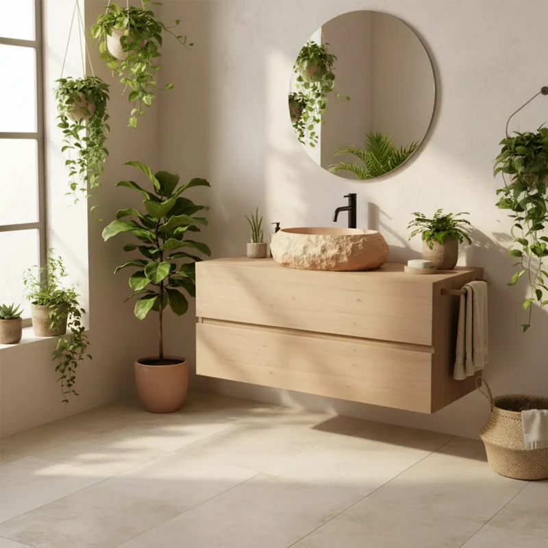 Aufsatzwaschbecken Mika Light Terracotta 50x38cm