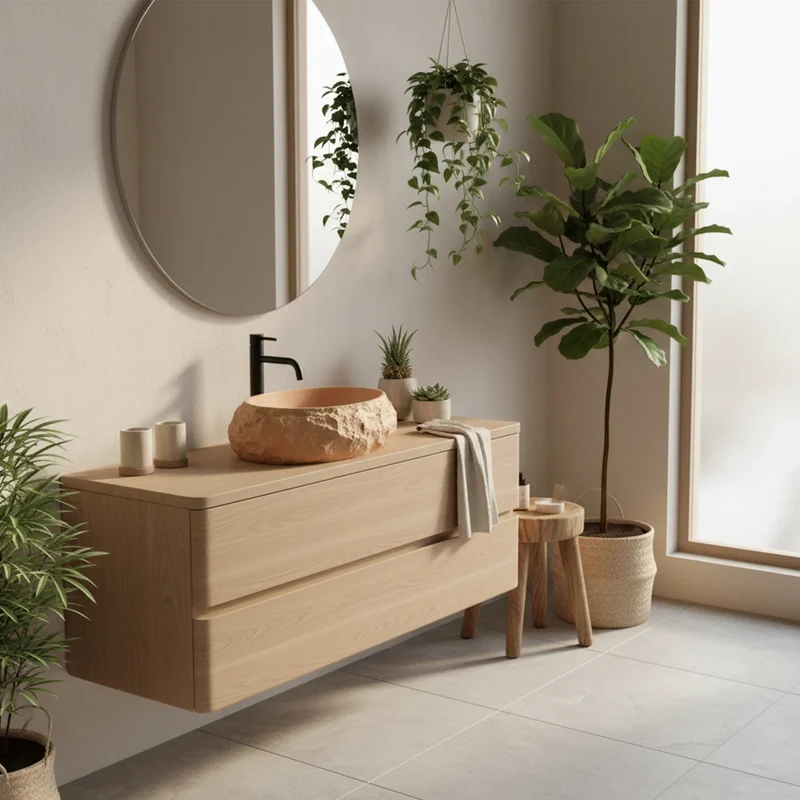 Aufsatzwaschbecken Mika Light Terracotta 50x38cm