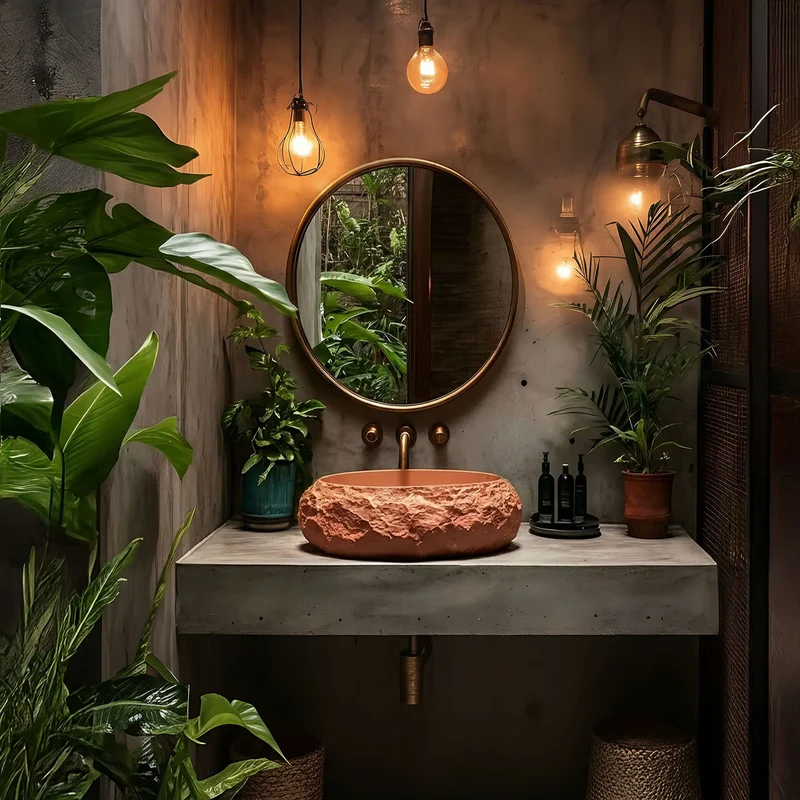 Aufsatzwaschbecken Mika Terracotta 50x38cm