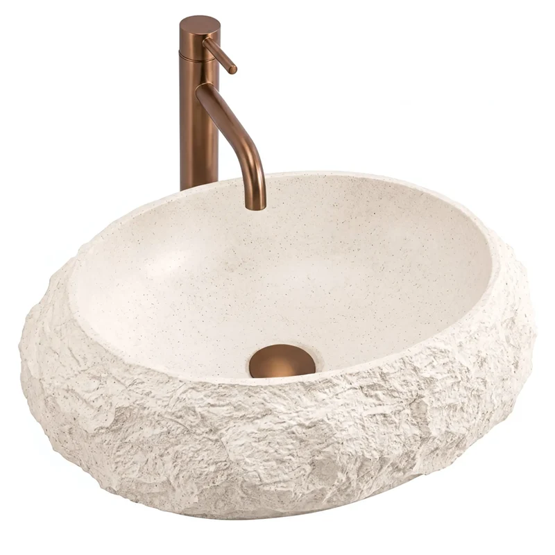 Aufsatzwaschbecken Mika Warm Beige 50x38cm