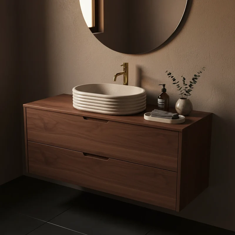 Aufsatzwaschbecken Nicoletta Beige 50x36cm