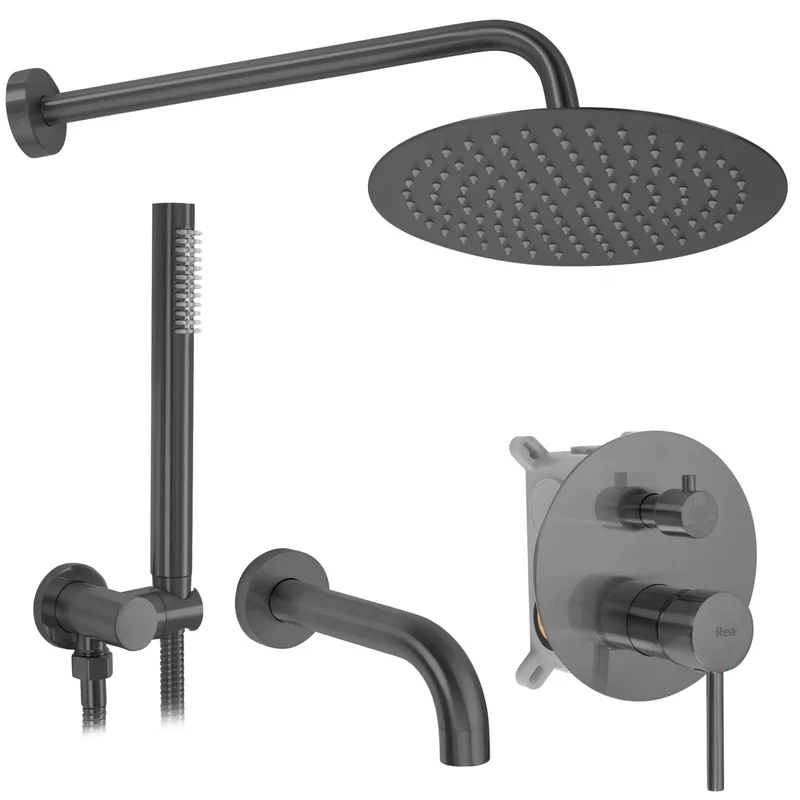 Dusche Unterputz Lungo Titan Matt