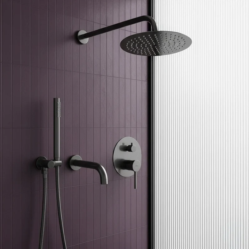 Dusche Unterputz Lungo Titan Matt