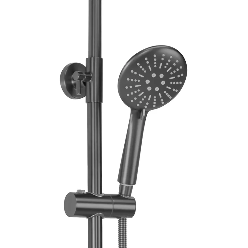 Dusche mit Wannenauslauf Lungo Titan Matt