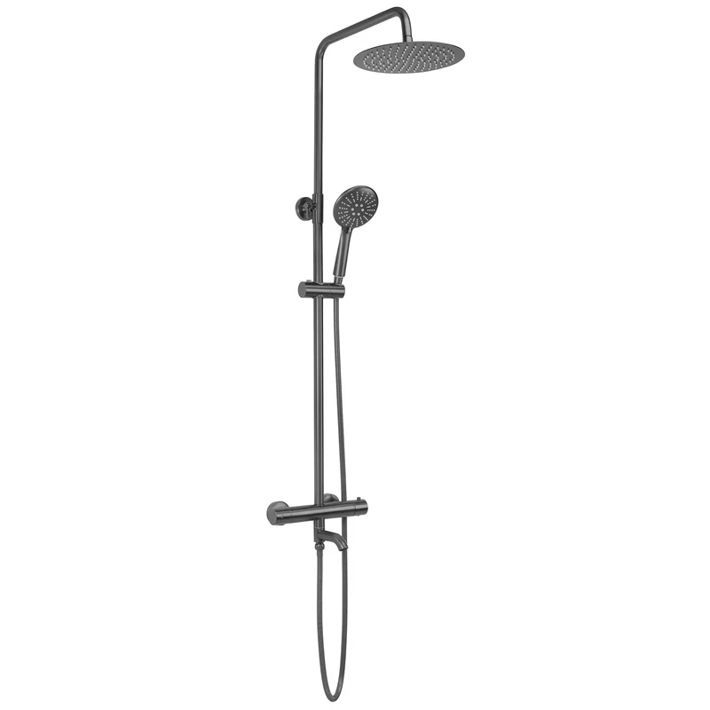 Dusche mit Wannenauslauf Lungo Titan Matt