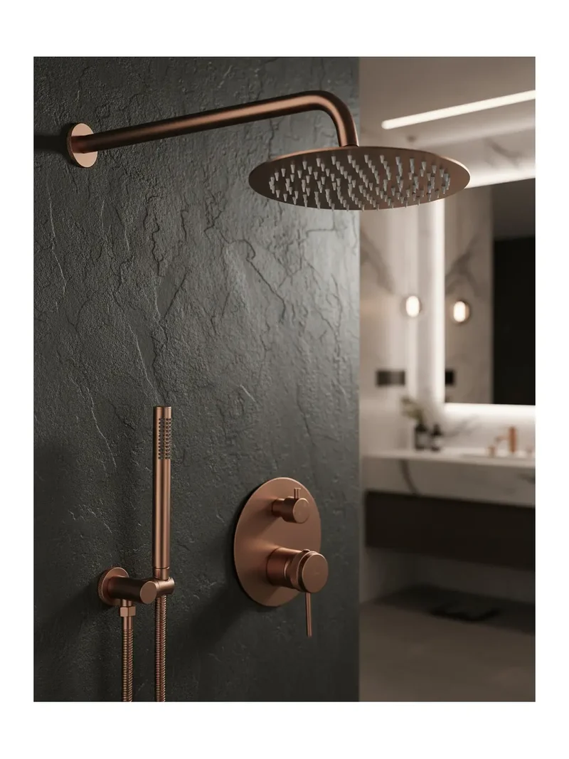 Dusche Unterputz Lungo Grip Kupfer Matt
