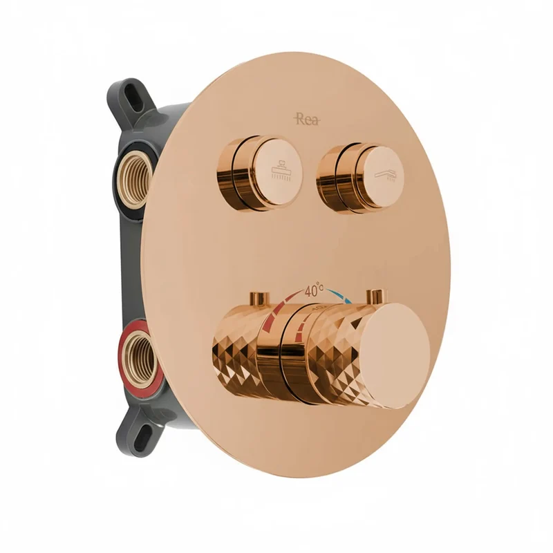 Unterputz Dusche Lungo Diamond Kupfer (mit Thermostat)
