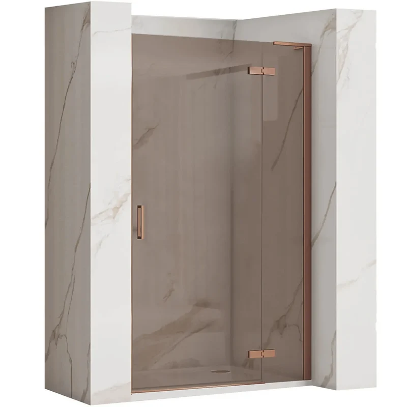 Duschtüre Hugo Kupfer Matt bronze getöntes Glas 80-100cm