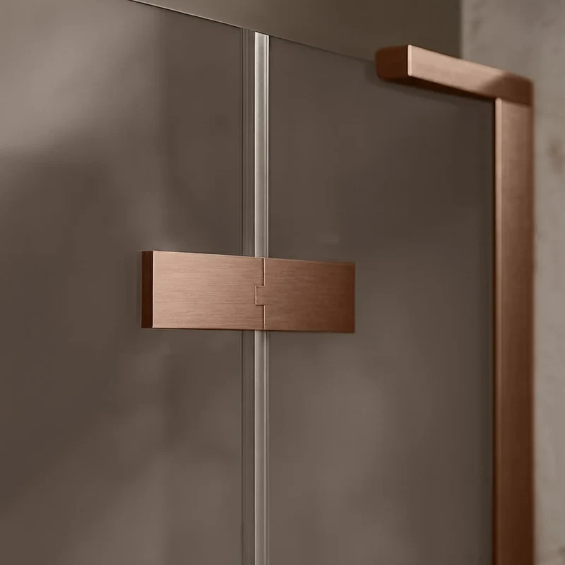 Duschtüre Hugo Kupfer Matt bronze getöntes Glas 80-100cm