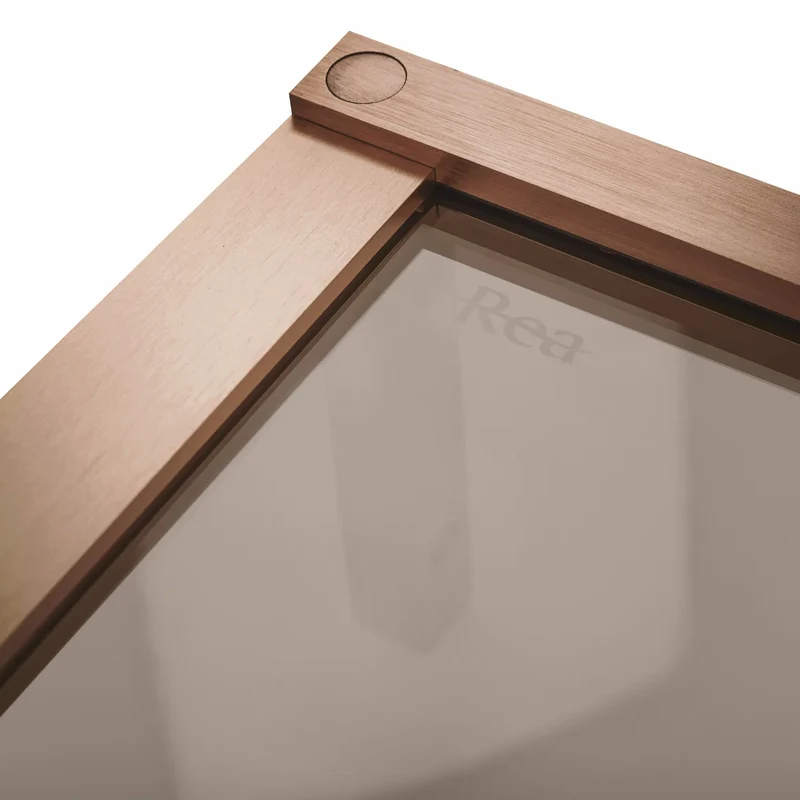 Duschtüre Hugo Kupfer Matt bronze getöntes Glas 80-100cm