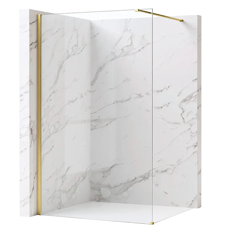 Walk In Duschwand Flexi Gold Matt 70-140cm