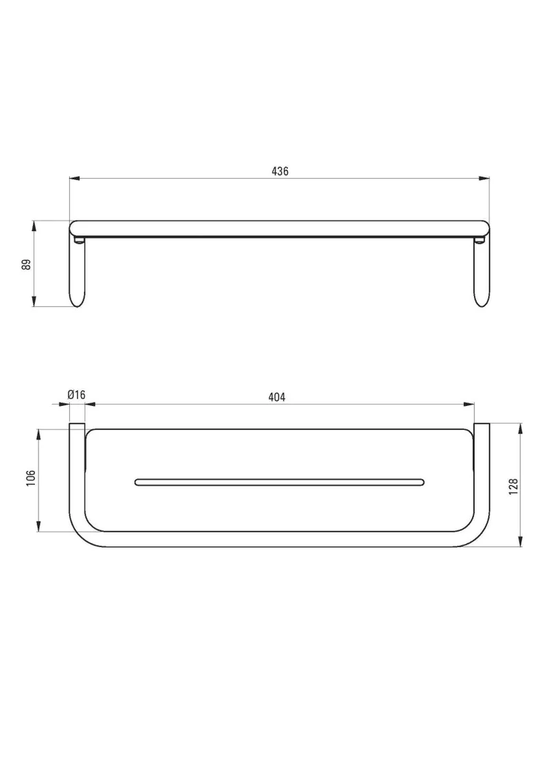 DEANTE Silia Wandablage // gebürstetes Gold // ADI-R511