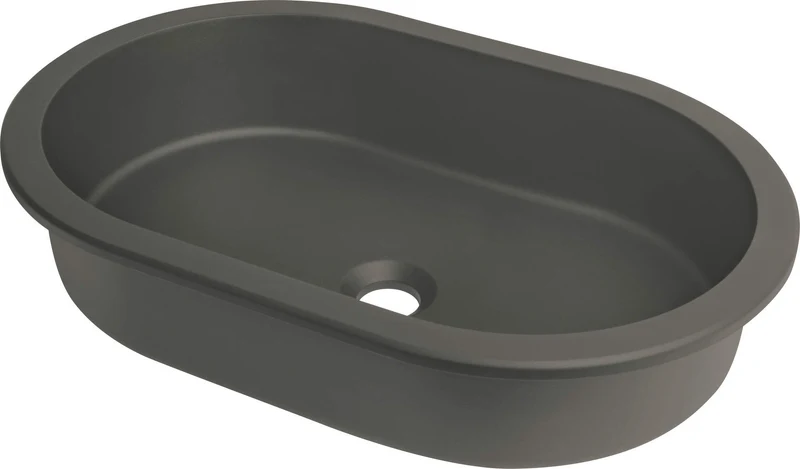 DEANTE Silia Granit-Unterbauwaschbecken // Anthrazit Metallic // CQS-TU6U