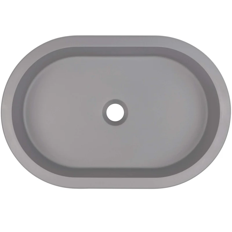 DEANTE Silia Granit-Unterbauwaschbecken // Grau Metallic // CQS-SU6U