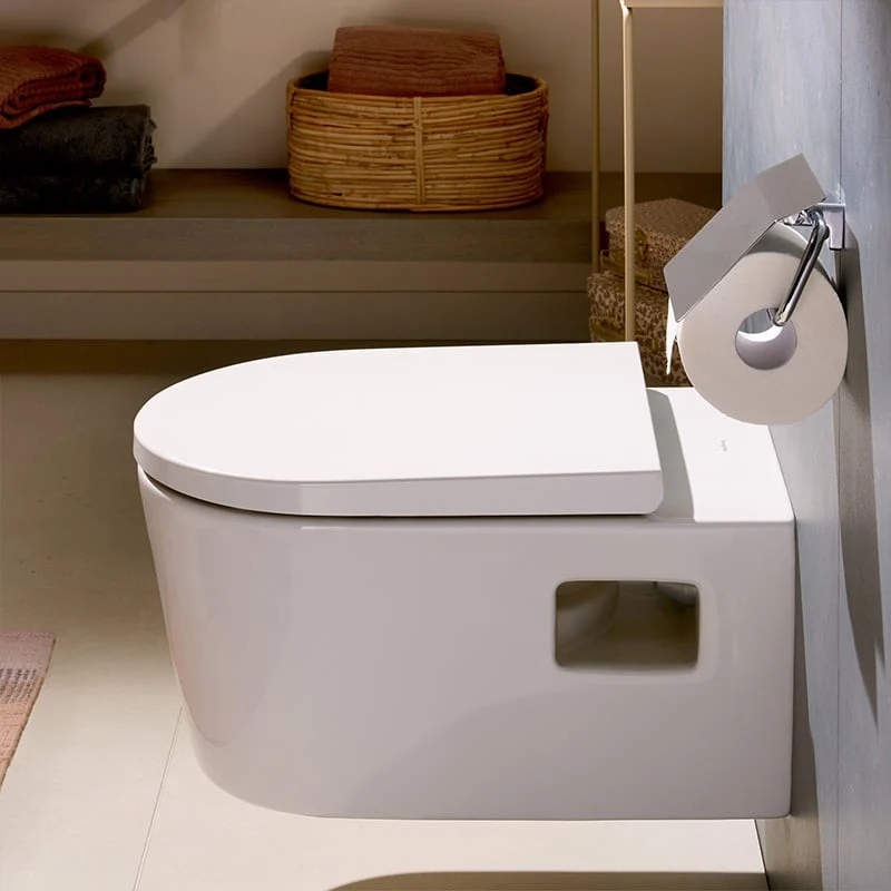 hansgrohe EluPura Original S Wand-WC mit AquaChannel Flush mit WC-Sitz, weiß
