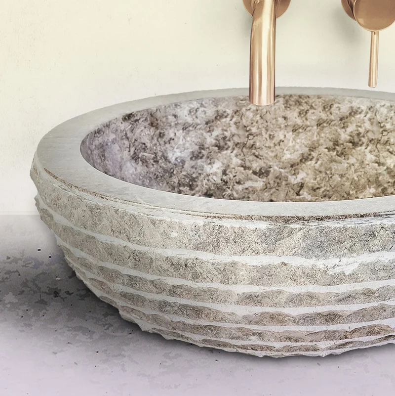 MARBLEEN ALUR-WASCHBECKEN MIT POLIERTER INNENSEITE
