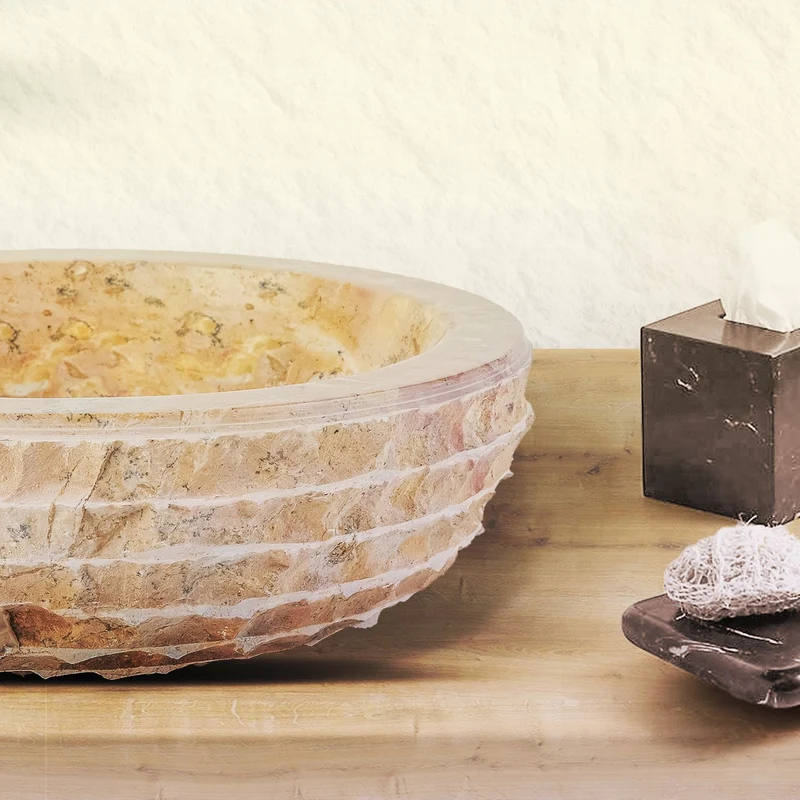 MARBLEEN ALUR-WASCHBECKEN MIT POLIERTER INNENSEITE