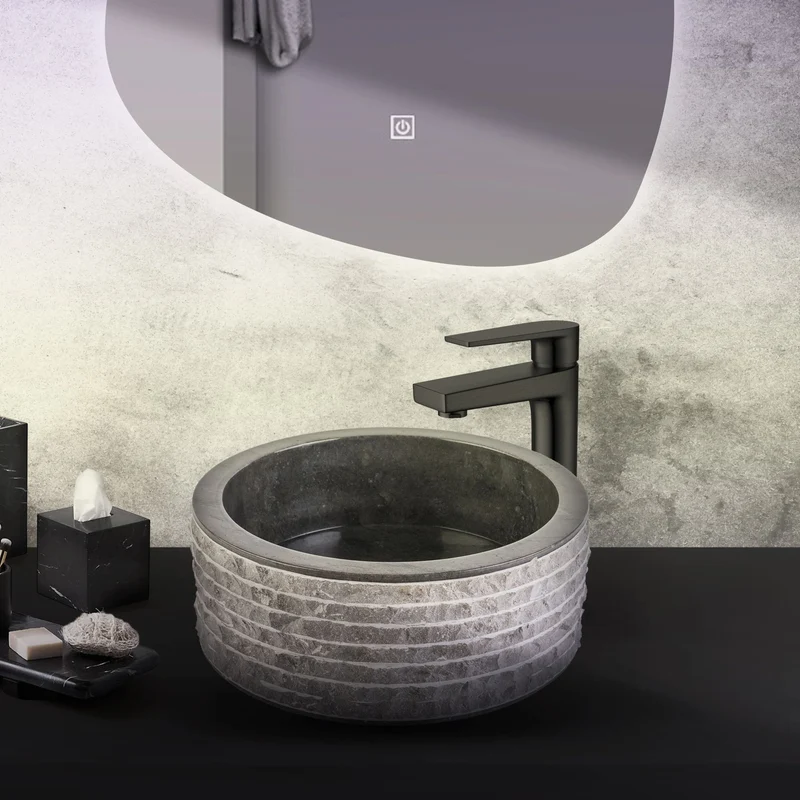 MARBLE ALUR-WASCHBECKEN MIT POLIERTER INNENSEITE