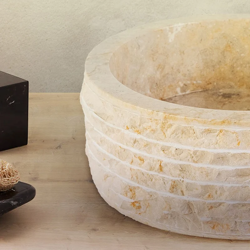 MARBLE ALUR-WASCHBECKEN MIT POLIERTER INNENSEITE