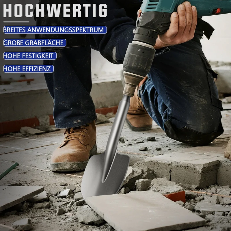 XIIW SDS Max Spatenmeißel 435x110mm | Breitmeißel aus 40Cr Stahl für Fliesen, Beton & Erdarbeiten | Meißel für Abbruchhammer