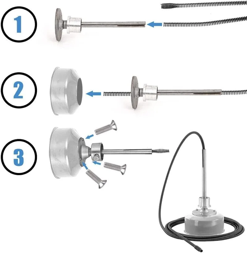 Rohrreiniger 500W mit 16mm 29M Spirale, Ø30-100mm Rohrreinigungsmaschine