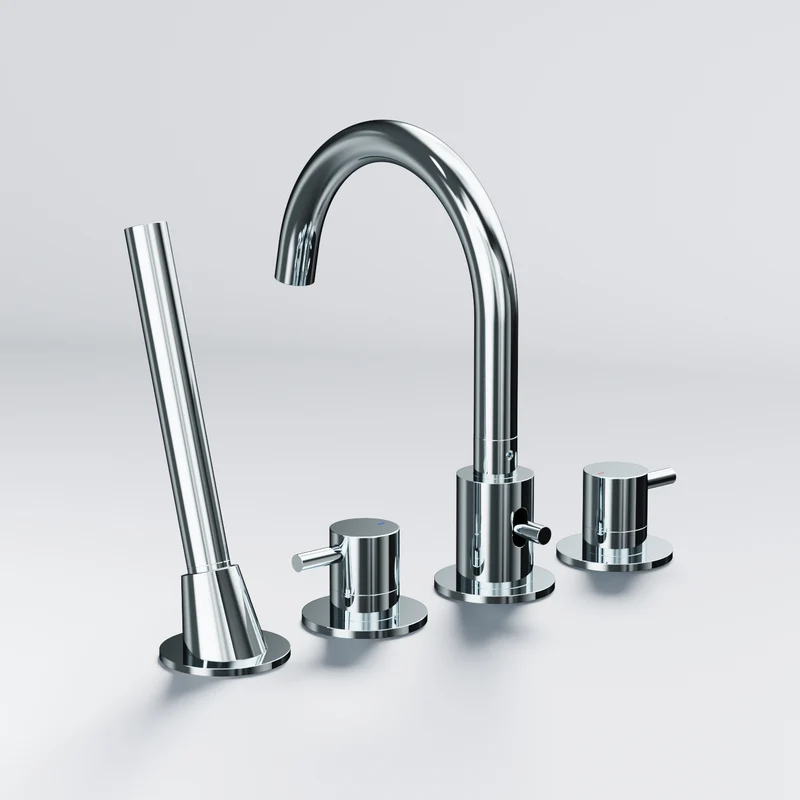 Serie 100 4-Loch Wannenrand-Armatur