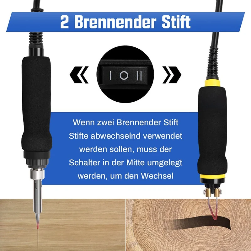 165-teiliges 2-in-1 Brandmal- & Lötset für DIY, Holz & Elektronik