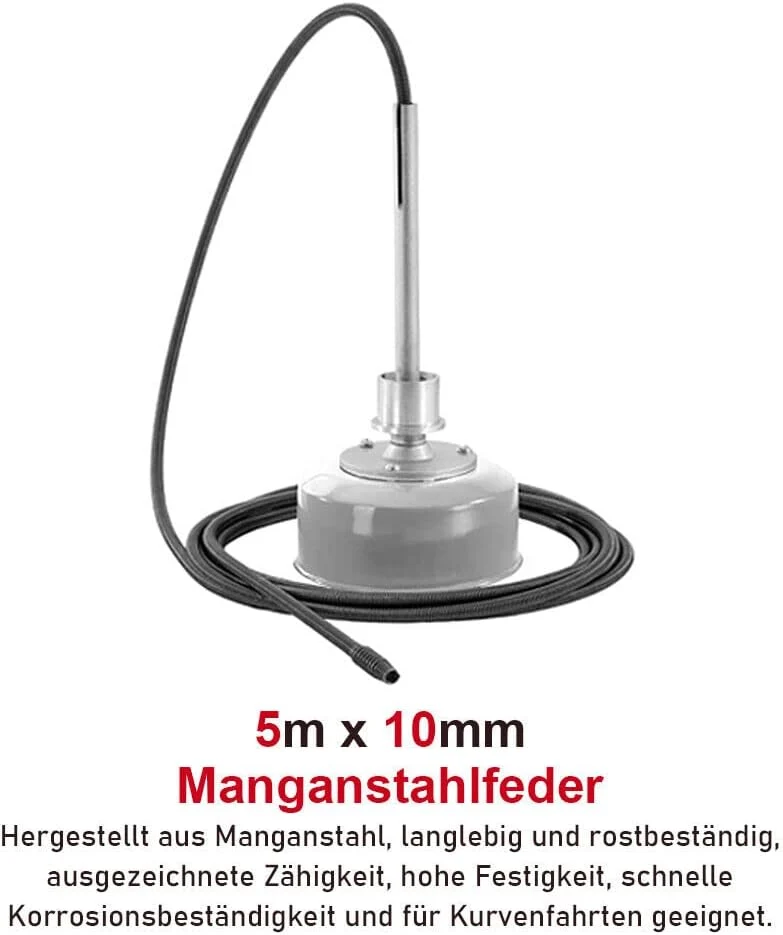 Drain Clean Rohrreinigungsgerät 39.5m Spirale | 500W 450PRMM | für Ø30-100mm Rohrleitungen | 8 Köpfe |