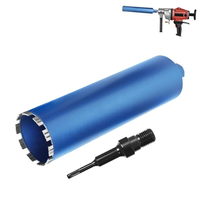 Diamantbohrkrone mit 10mm Turbosegment | 1 ¼ UNC Aufnahme | Nutzlänge 415 mm | Ø 52 mm-Ø 200 mm |