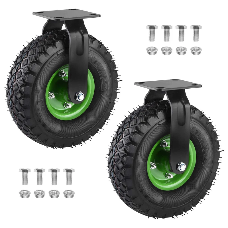 2er-Set Stabil geradeaus 250mm – starr, luftgefüllt, bis 600kg – für Werkstatt & Transportgeräte