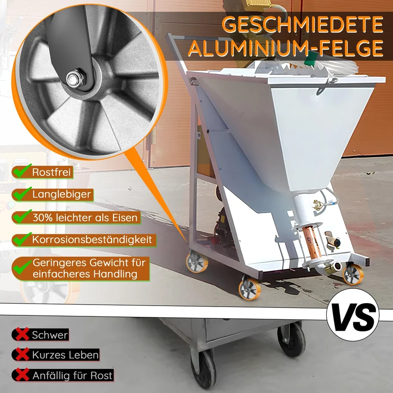2×125mm Schwerlast-Lenkrollen mit 360° Drehung – Leise, wendig & stabil für Haushalt, Werkstatt & Regale