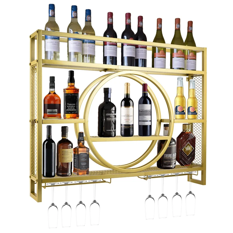 Wandmontiertes Weinregal – 3 Größen, Hohe Kapazität, Stilvolles Design
