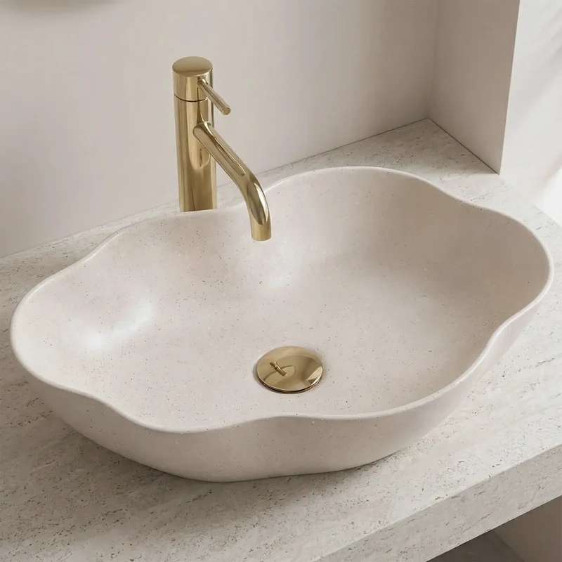 Aufsatzwaschbecken Pearl Warm 50,5x38cm