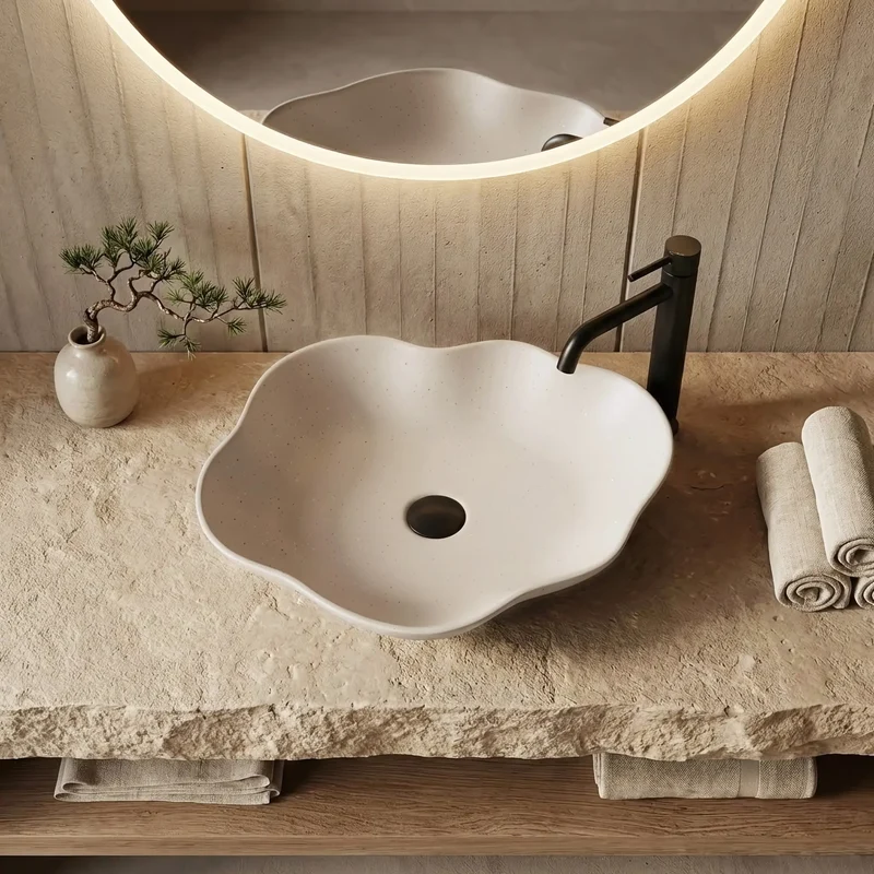 Aufsatzwaschbecken Pearl Warm 50,5x38cm