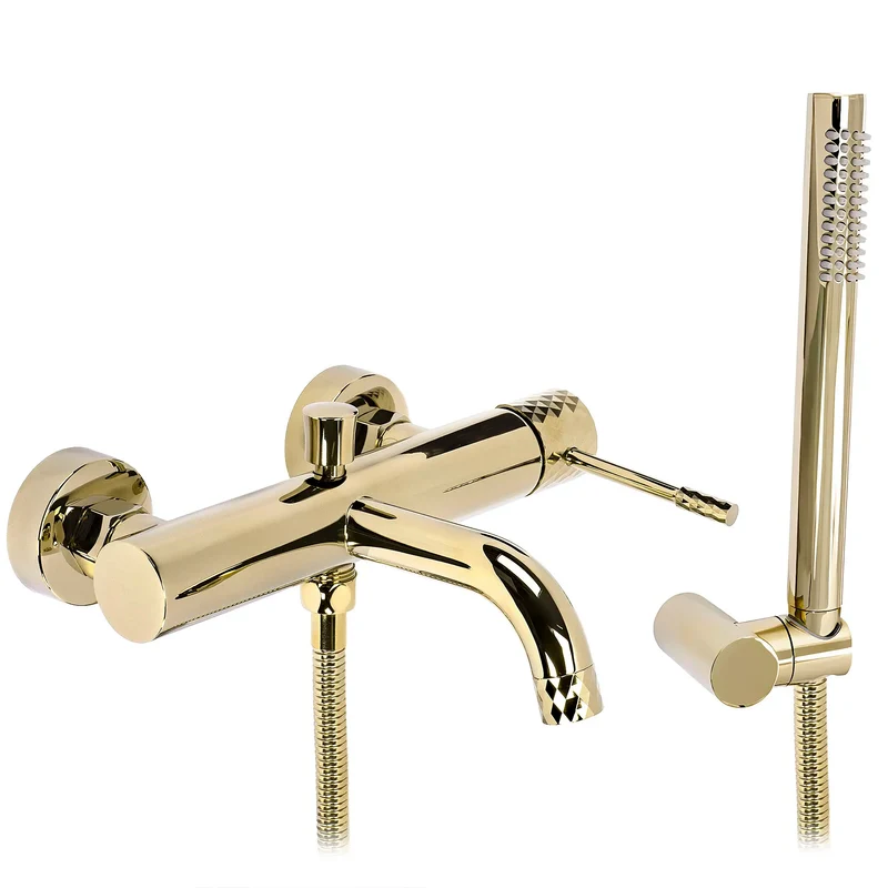 Badewannenarmatur Lungo Diamond Gold