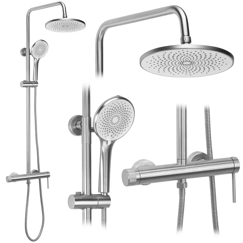Dusche Foss Chrom Matt