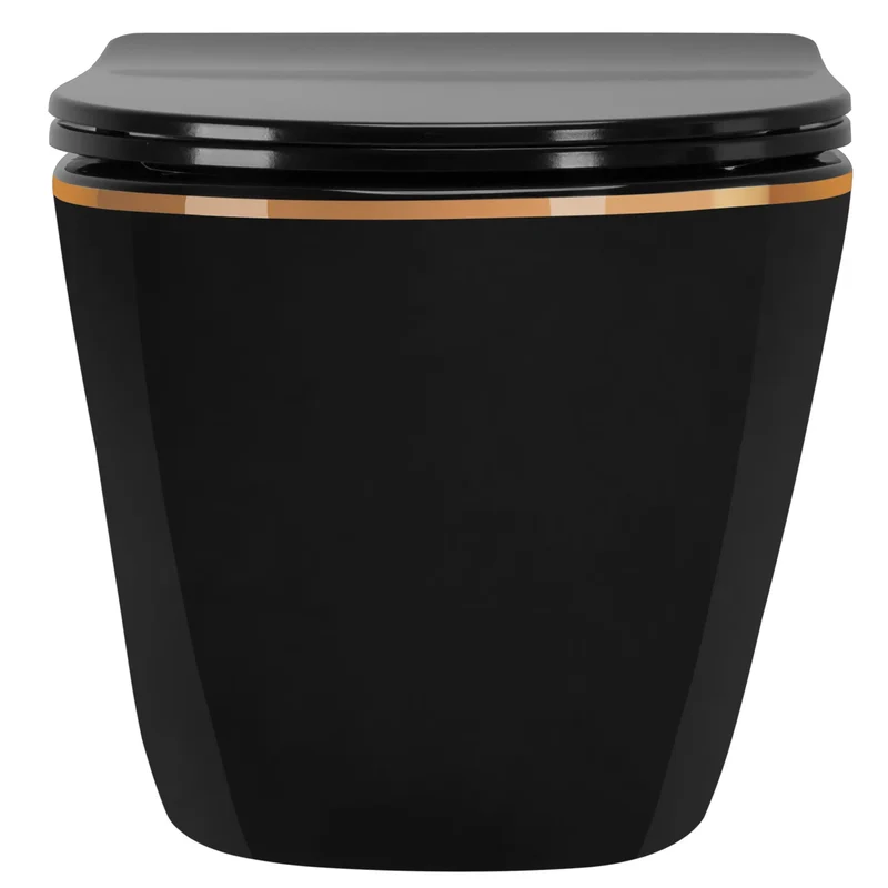 Toilette Carlo Schwarz Gold Edge