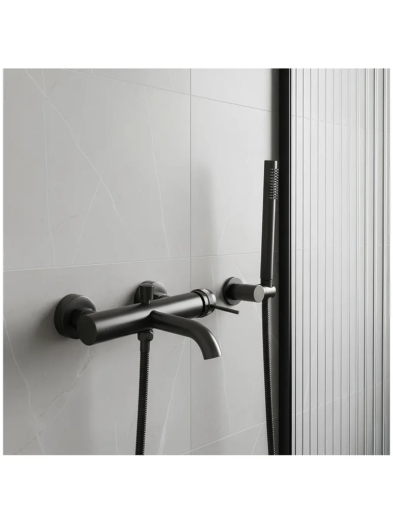 Badewannenarmatur Lungo Grip Titan Matt