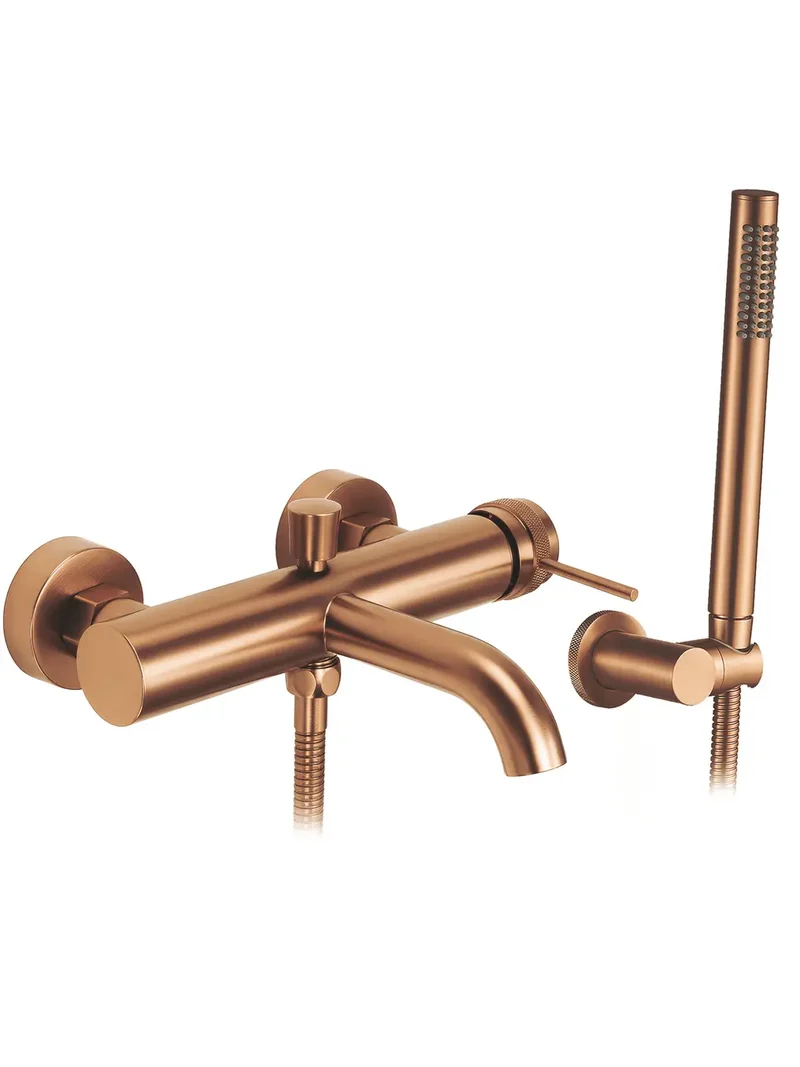 Badewannenarmatur Lungo Grip Kupfer Matt